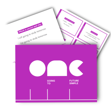 One-Minute Cards: Going to & Future Simple