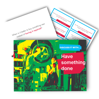 Discuss it with - have something done