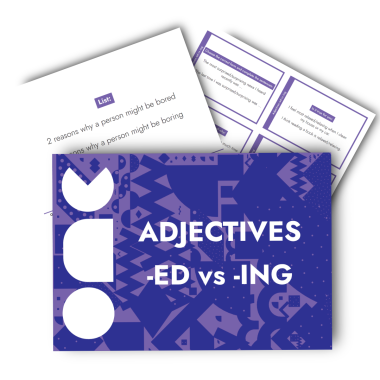 One-Minute Cards: Adjectives -ed / -ing