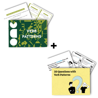 Verb Patterns bundle - One-Minute Cards + 50 Questions
